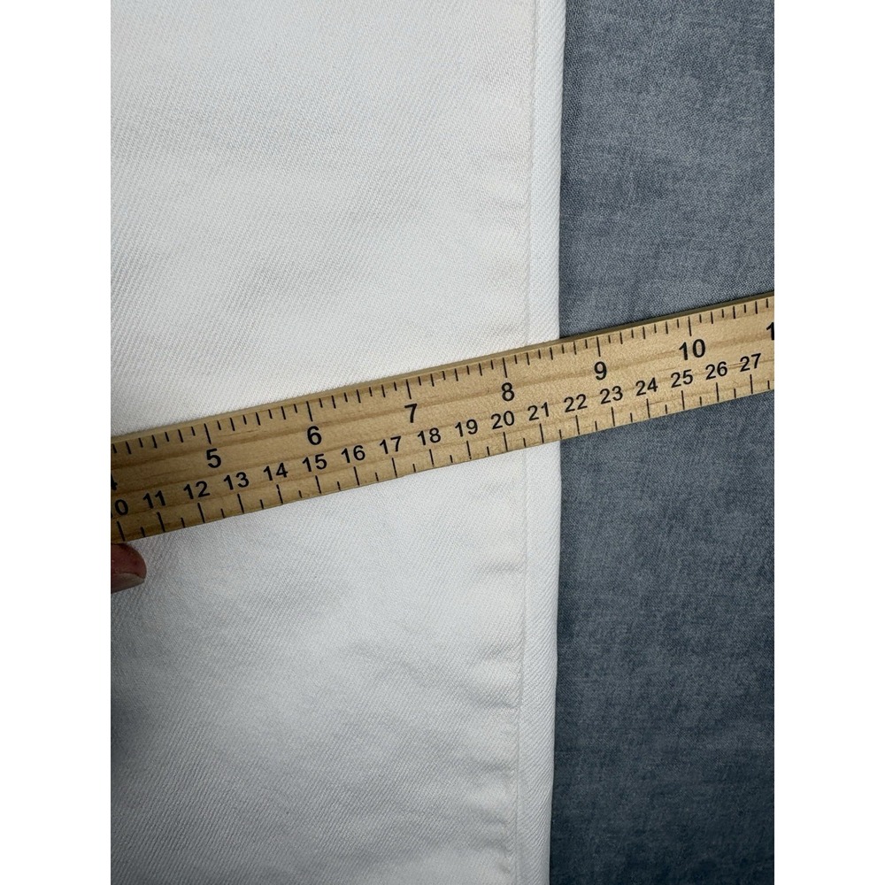 Vintage 90s Levis 551 Womens 16 Long White Jeans USA Relaxed Tapered Distressed - Picture 7 of 16